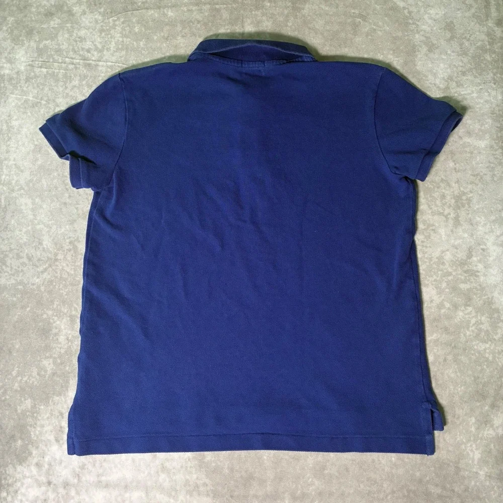 Polo Ralph Lauren Mens Polo Shirt Blue Orange Pony Logo rare Knicks color way